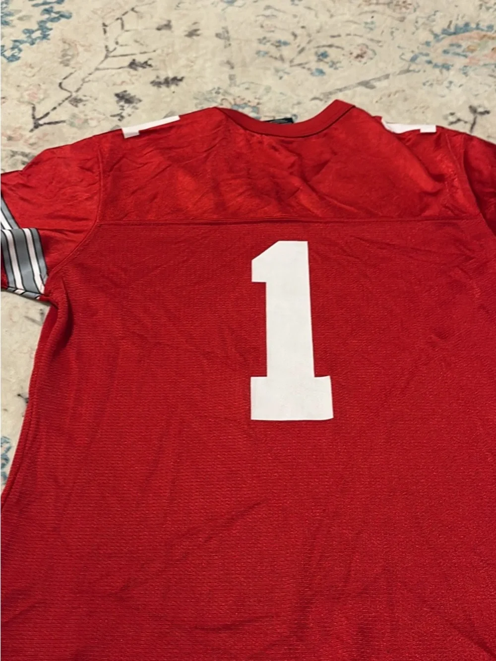 Nike Red #1 Football Jersey with Ohio State. Size boys Medium. Great condition